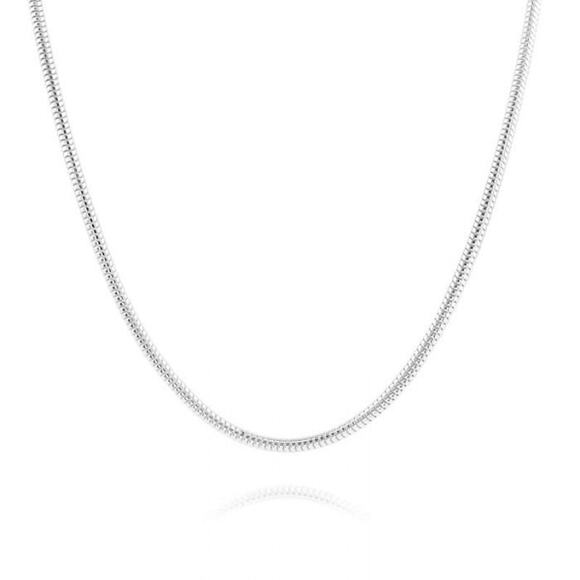 Mens Real Sterling Silver Snake Chain, Thick Flexible Snake Chain, 925 Italy - Picture 3 of 5